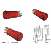ABBRYCON 12mm 2 pin tractors rotating warning light 12v/24V/220V red pilot lamp