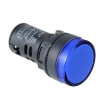 WSFS Hot AC 220V LED Pilot Indicator Light Signal Lamp Black Blue