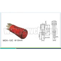 ZS40 12mm 2 pin tractors rotating warning light 12v red pilot lamp