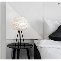 Fashion personality creative white feathers lamp A1 Nordic headboard lamp simple creative bedroom floor lamp ZA