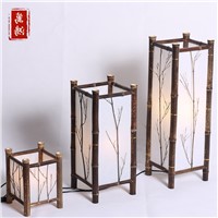Japanese floor lamp dining room bedroom lamp bamboo Chinese decorative lamp ZH zb9