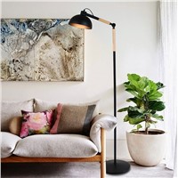 Floor light Iron art Wood Art E27 Rotated head Beside sofa Living room American Style Grow light bracket Shooting light stand