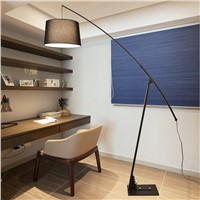 Promotion fishing LED Floor Lamp Light post modern adjustable long arm black white color Creative Nightstand 6W E27 led lamp