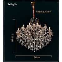 Modern Crystal Chandelier Light Fixture, Chrome Finish Luxury lustres de cristal Pendants Chandeliers Home Lighting Indoor Lamp