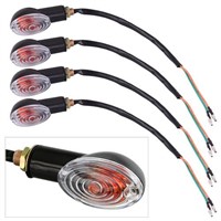 THGS 4 x 10W Amber Color Motorcycle LED Indicators Turn Signal Light