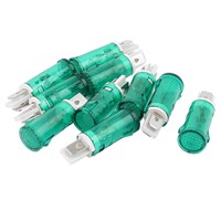 10 Pcs Ac 220V 2 Terminal 13Mm Recessed Green Indicator Pilot Light