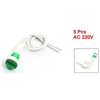 5 Pcs Water Heater Parts 2 Wire Cable Green Pilot Lamp 220Vac
