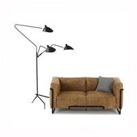 100% Serge Mouille 1/3 arms floor lamp Iron lampshade Decor living room bed room floor light 110-240V 1740