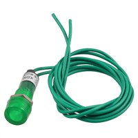 AC 380V 2.2Ft Long Cable Green Light Water Heater Indicator Lamp 10mm XD10-3C