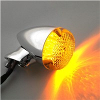 4pcs New Chrome Bullet Motorcycle LED Turn Signal Light Indicator Blinker Lamp