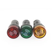 2pcs AD16-22SM 22mm Thread AC380V LED Buzzer Flash Signal Red Yellow Green Blue White Indicator Lamp Alarm Light