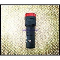 5PCS/Lot  AC/DC 24V 16mm Siren Buzzer Red LED Indicator Light Pilot Lamp AD16-16SM Brand New