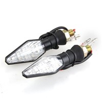 WSFS Hot Sale 2 piece Light Arrows Motorcycle 12 LED SMD 3528 DC 12V Turn Signal - Yellow &amp;amp;amp; Blue