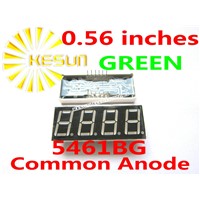 50PCS x 0.56 inches Green Common Anode 4 Digital Tube 5461BG LED Display Connector Module