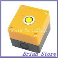 24V Rectangle Plastic Yellow Signal Indicator Light Lamp Blub Box