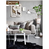 Qiseyuncai Nordic Copper Vintage Individuality Creative Cafe Floor Lamp  A living room Bedroom White Long Arm Floor Lamp