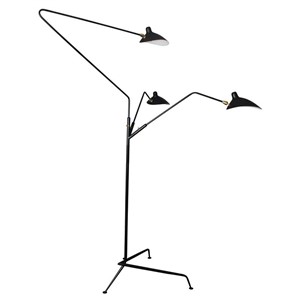 STANDING LAMP 3 ARMS by Serge Mouille floor light contemporary lighting industrial loft style