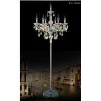 Modern Floor Lamp for Bedroom Luxurious Crystal Floor Lamps Living Room with Lampshade LED Floor Lights Foyer Room Candle Lights