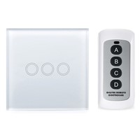 EU Standard Waterproof Touch Switch Wall Light Switch Remote control Control Light Switch Touch Button 1/2/3 Gang 170V~240V