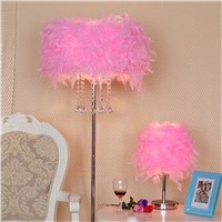 Fashion Creative Luxurious Feather Crystal Led Floor Lamp for Living Room Bedroom H 150cm Multicolors Feather Floor Lights 2195