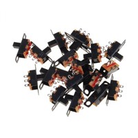 MYLB-20pcs 5V 0.3 A Mini Size Black SPDT Slide Switch for Small DIY Power Electronic Projects