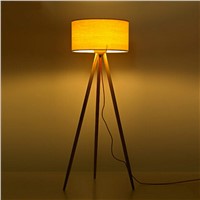 On Sale Nordic Modern Hand Crafted Original Wood Grain Lampshade Led E27 Floor Lamp For Living Room Hotel Hall Deco H 145cm 2309