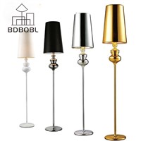 BDBQBL Modern Floor Lamp Retro Bedroom Living Room Standing Lamp Fashion Study Hotel Gold LED Floor Lamp Lighting Fixture