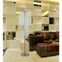 European Modern LED K9 Crystal Floor Lamp Luxury Living Room Light Creative Study Lamp Fashion Bedroom Light Dia.36CM H.140CM