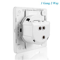 High Quality Funshion Click Switch,1 Gang 1 Way/2 Way, Pressure Switch Push Button Switch Light Wall Switch with LED Indicator