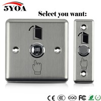 Stainless Steel Exit Button Push Switch Door Sensor Opener Release For Magnetic Lock Access Control Home Security Protection