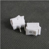 10 PCs black AC 3A / 250V 2 solder Luy on / off mini boat rocker switch white 6A / 125V  small switch