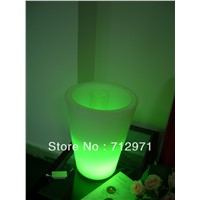 LED round Garden planter made by PE /with RGB light /rechargeable battery