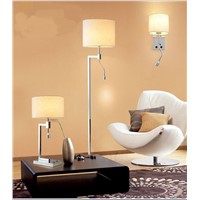 Modern minimalist wall and table light steel lamp LED living room bedroom hotel rooms lights Simple fashion fabric floor l