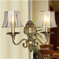 Classic Copper Wall Lamp for Hallway Staircase Corridor -2 Double Heads