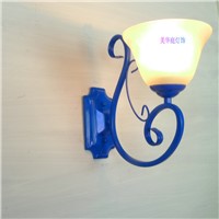 European style lamp wall lamp black and white blue optional lens headlight bedlamp Mediterranean iron lamp special offer FG326