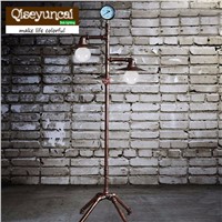 2016 2 Heads Nordic Industrial Vintage Creative Floor Lamp Bedroom Restaurant Bar Decoration Water Pipe Light Use E26/E27