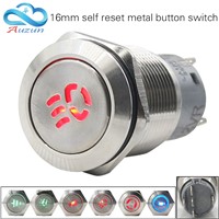 The 16MM reset button switch instantaneous 3A The arrow The doorbell Grounding mark Headlight logo  Can be customized