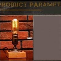 American loft lighting industry retro creative desk lamp Edison personality nostalgic water pipe lamp bar cafe lamps for home