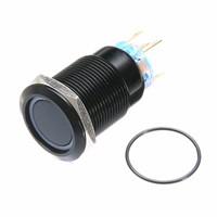 Black Aluminum 5 Pin Push Button Latching Switch Anti Dust Waterproof 1NO 1NC 12V Led Metal Switch Mayitr For 19mm Mounting Hole