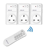 3 Pack UK plug BALDR  New Design wireless RF remote control socket light switch outlet plugs  power sockets