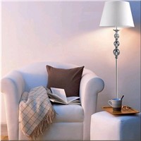 A1 NEW Luxury decoration floor lights modern minimalist white fabric shade Crystal K9 a bedroom living room fashion lamps