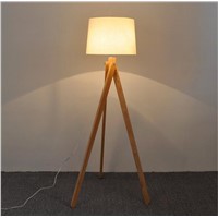 A1 The Nordic modern minimalist art wind wood floor lamp bedside lamp tripod vertical study room floor lights
