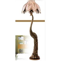 Luxurious living room bedroom club lobby peacock crystal floor lamp. Household illuminates European lamp