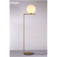 Modern Creative Simple Style Gold Floor Lamps Glass Ball Stand Lamp Home Lighting Light for Living Room Bedroom Decor Fixture