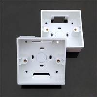 86 Type Outfit Junction Box Surface Mount Bottom Box, Push Button Switch Socket Junction Box Trough Box White PVC