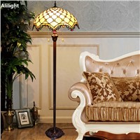 Tiffany Luxury Floor Lamp Retro Floor Light for Living Room Bedroom Hotel Decoration Standing Lamp Home Indoor Lighting Fixtures