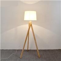 A1 Elegant personality wood The Nordic modern minimalist art wind wood floor lamps bedside lamp tripod vertical study room light
