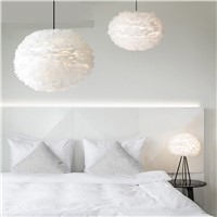 Nordic white feather floor lamps simple living room bedroom clothing store coffee shop decoration floor lights ZA