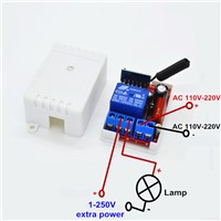 1CH 110V 220V AC 10A Self-lock Relay Receiver For Light Lamp Remote Control Switch Wireless Switch 433mhz