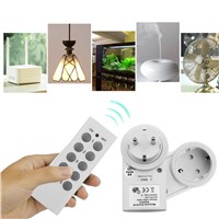 5 Wireless Remote Control Switches Socket Power Outlets Electrical Plugs Adaptors with Remote Control EU Plug White Wholesale